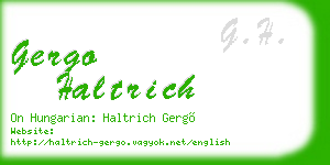 gergo haltrich business card